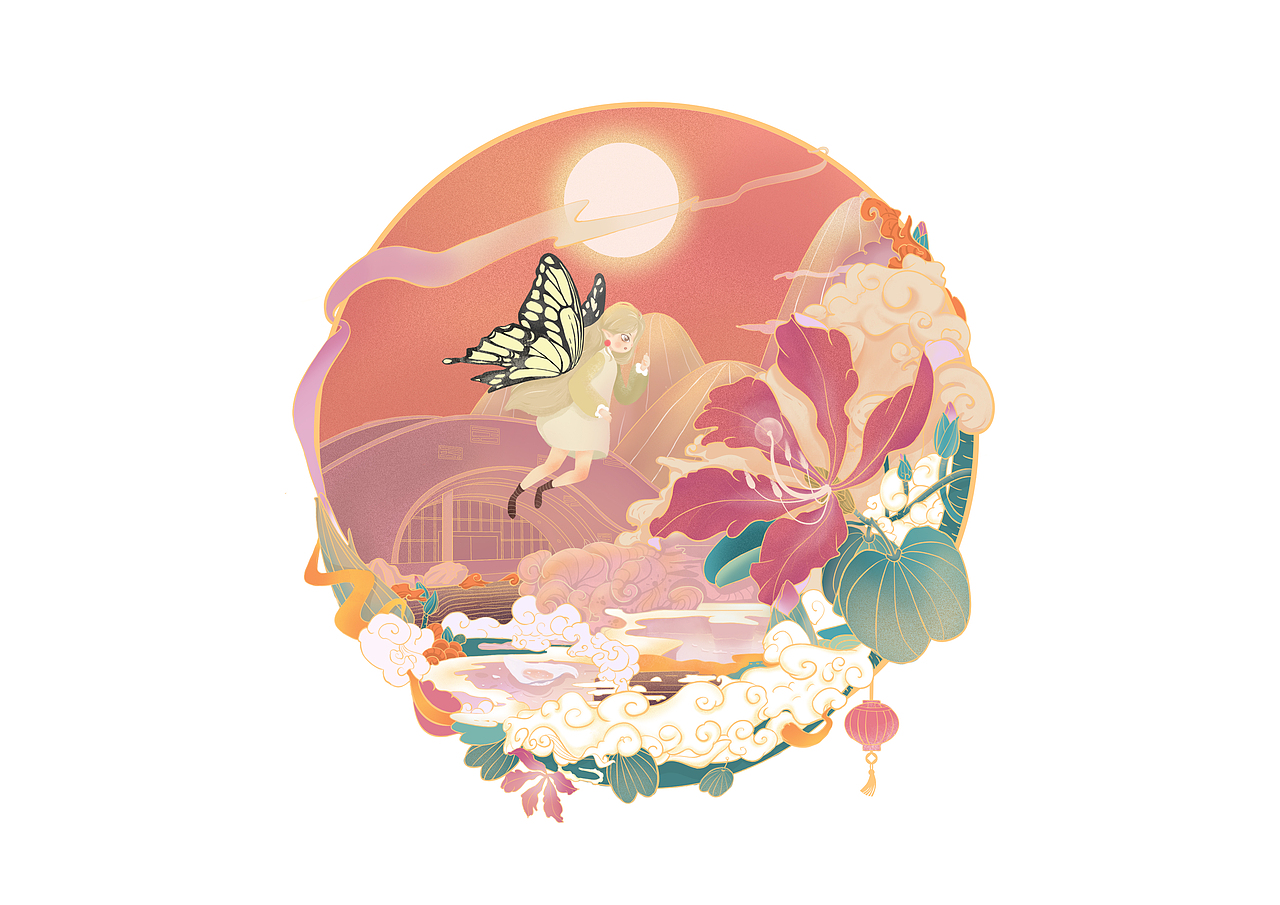 柳州"有紫荆”插画设计及文创