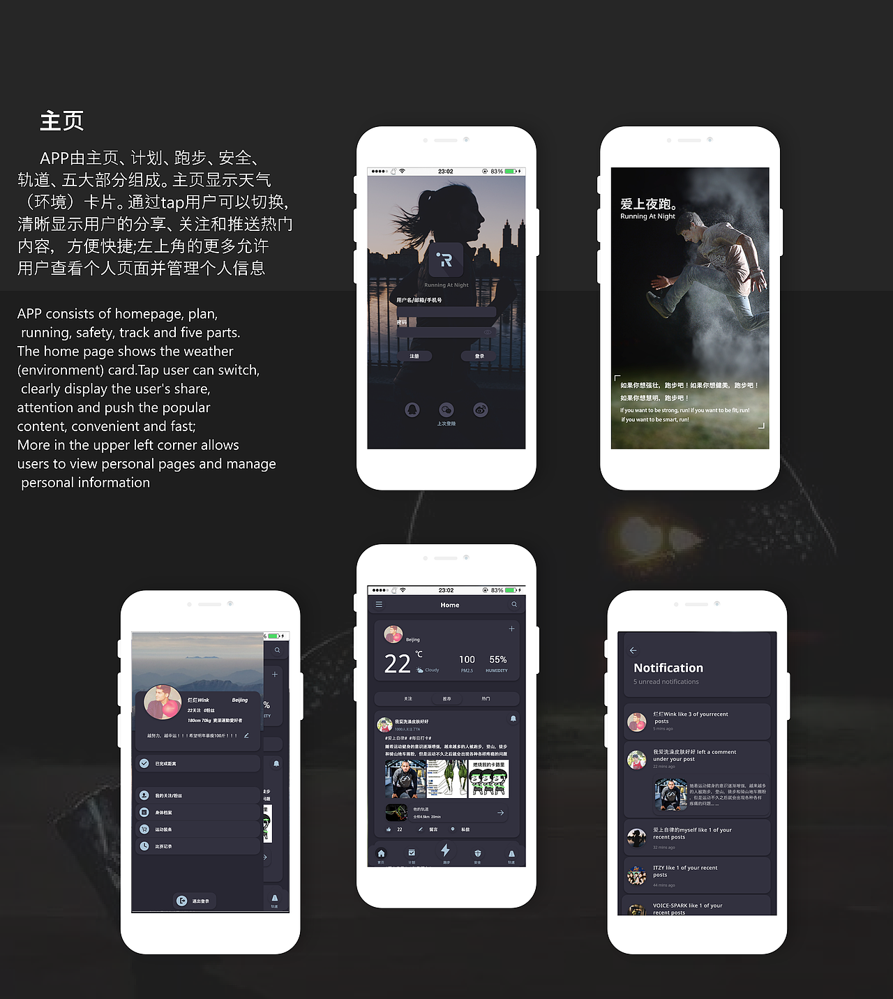 Running At Night（图ZMjAyNjMwMzky） - APP界面 - 站酷设计师烂烂wink原创素材 - 站酷ZCOOL