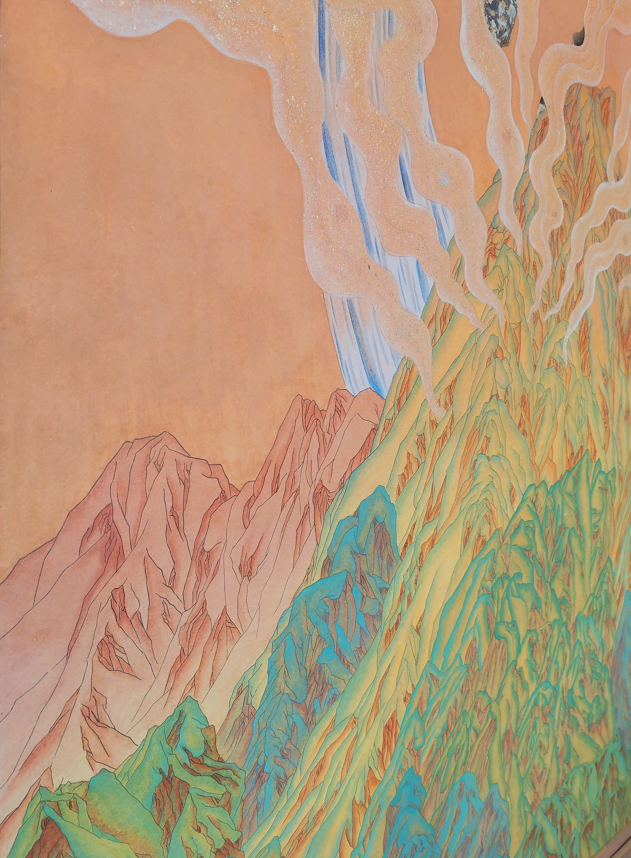 工笔重彩|东君绘制过程（图ZMjQ1NjU0MDgw） - 艺术插画 - 站酷设计师绯靥原创素材 - 站酷ZCOOL