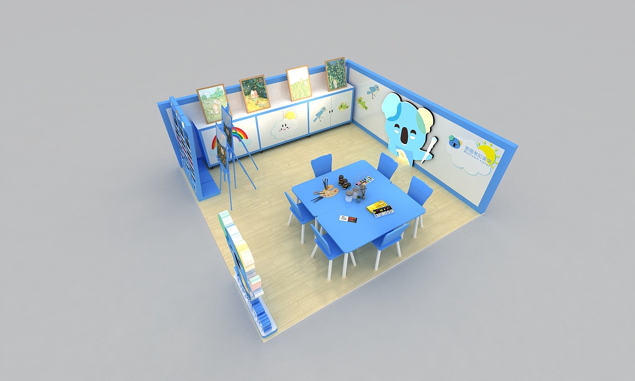 美术培训机构2美拉教育结构3d效果图