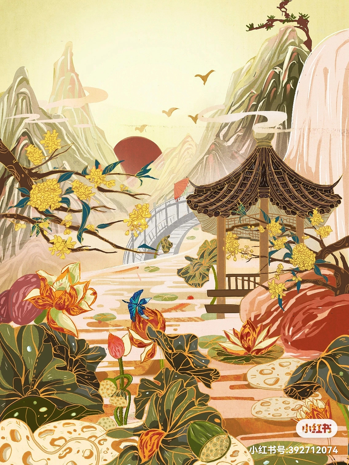 国风插画（图ZMjc0NzYzNDY0） - 商业插画 - 站酷设计师贪吃的黑原创素材 - 站酷ZCOOL