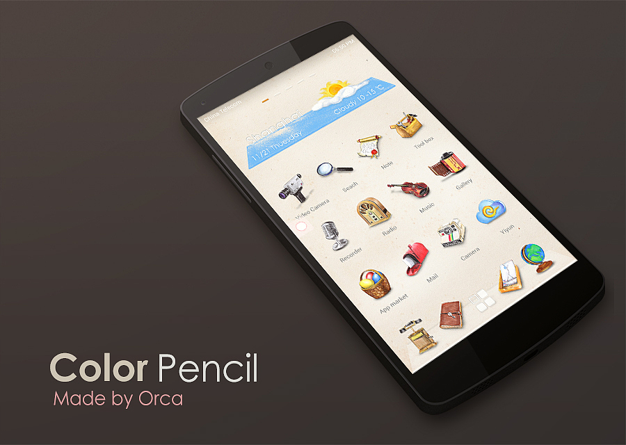 Color pencil（图ZMTI3NDQ5NzY=） - 主题/皮肤 - 站酷设计师Orca原创素材 - 站酷ZCOOL