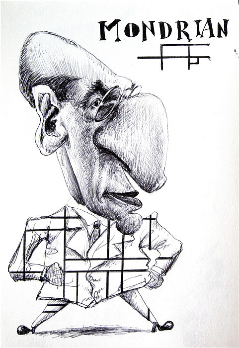 临名人漫画像(圆珠笔)2