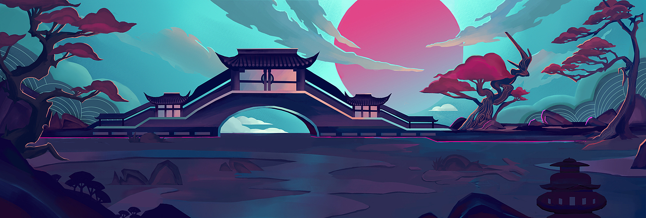 日式扁平场景练习