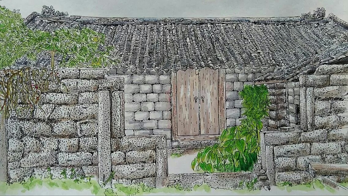 海南火山文化村落——石头城（图ZNTQ0ODc1Mjg=） - 商业插画 - 站酷设计师海岛日记晓玉原创素材 - 站酷ZCOOL