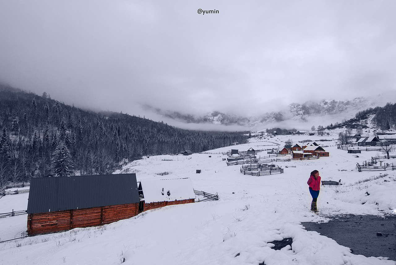 喀纳斯禾木村雪景