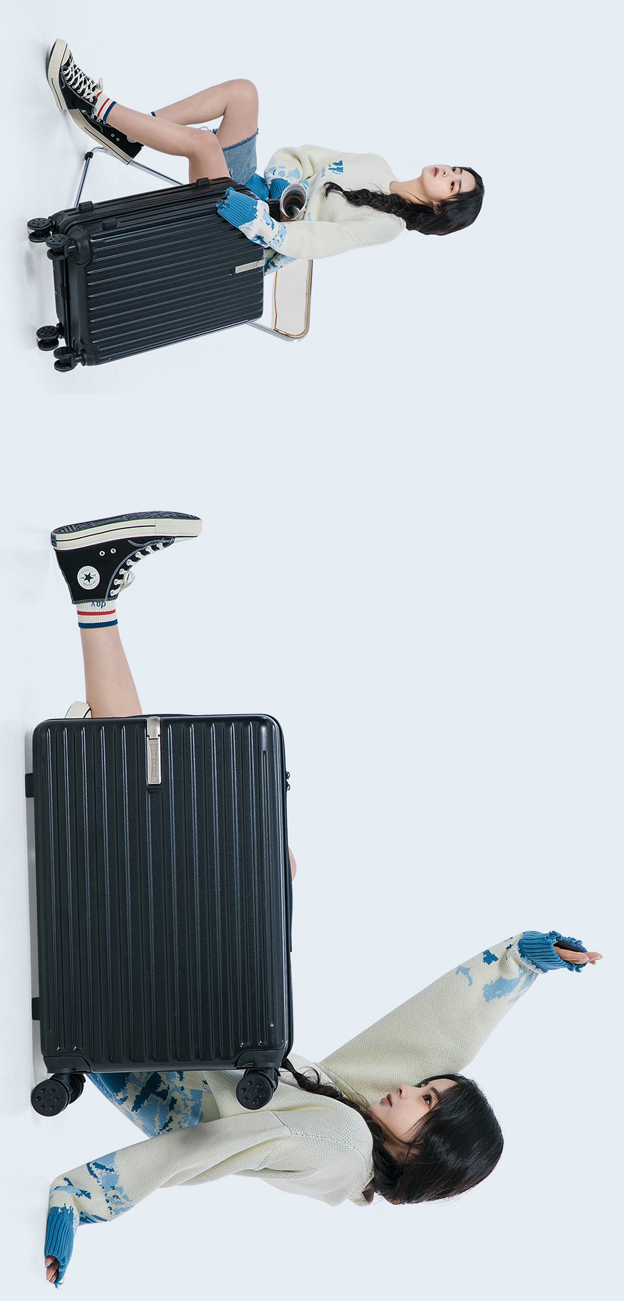 『中模 』日系穿搭-行李箱模特拍摄