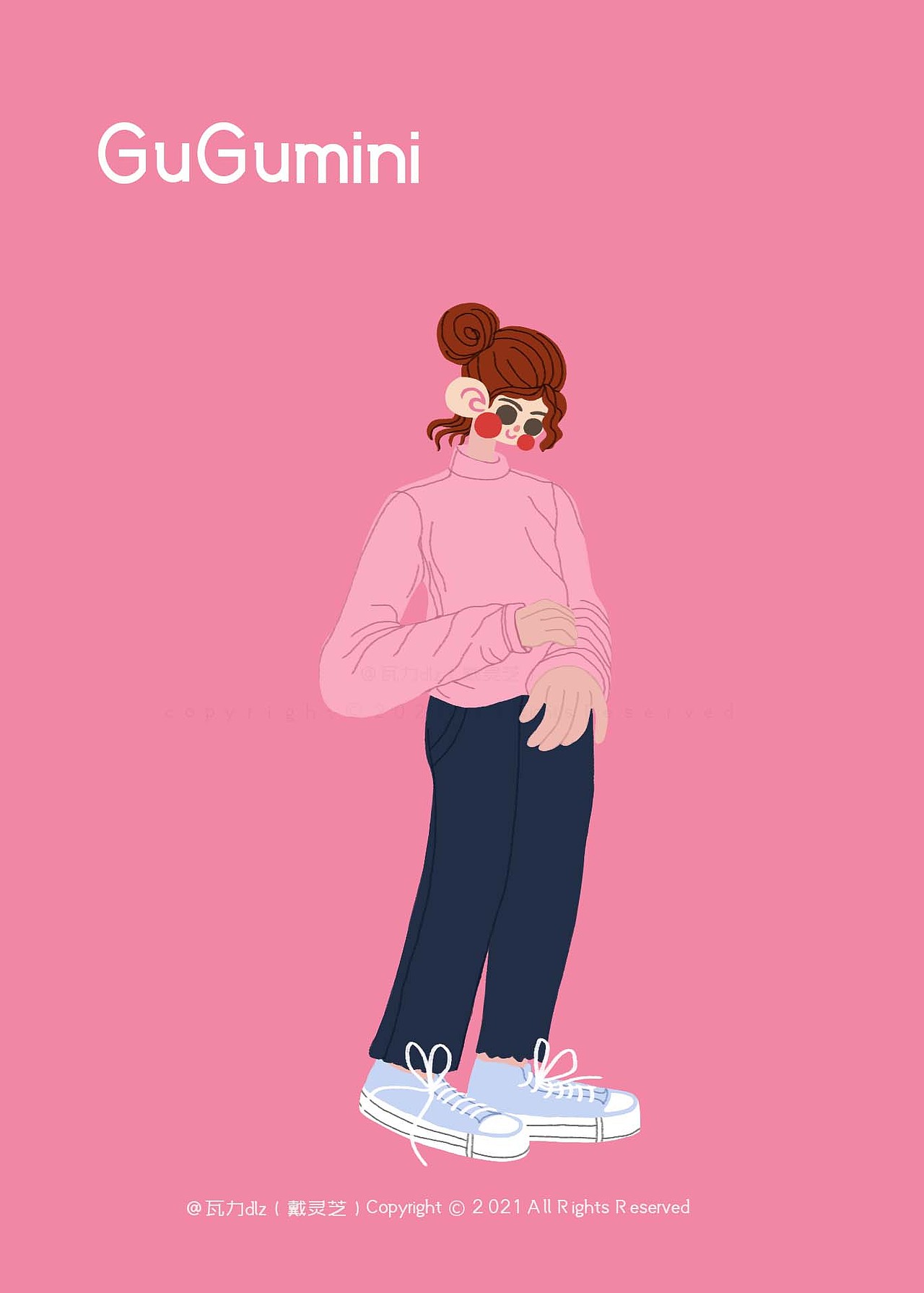 帮朋友画的一组童装卡通插画扁平风的