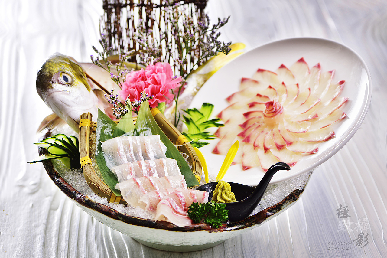 广告片:三文鱼金枪鱼鲳鱼刺身大杂烩拼盘拍摄案例