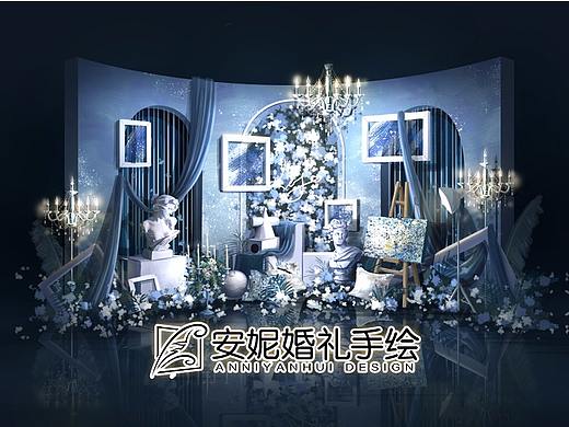 艺术主题安妮婚礼手绘 迎宾区