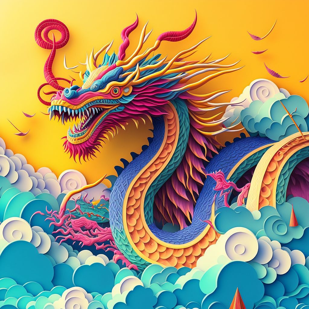 剪纸艺术----龙