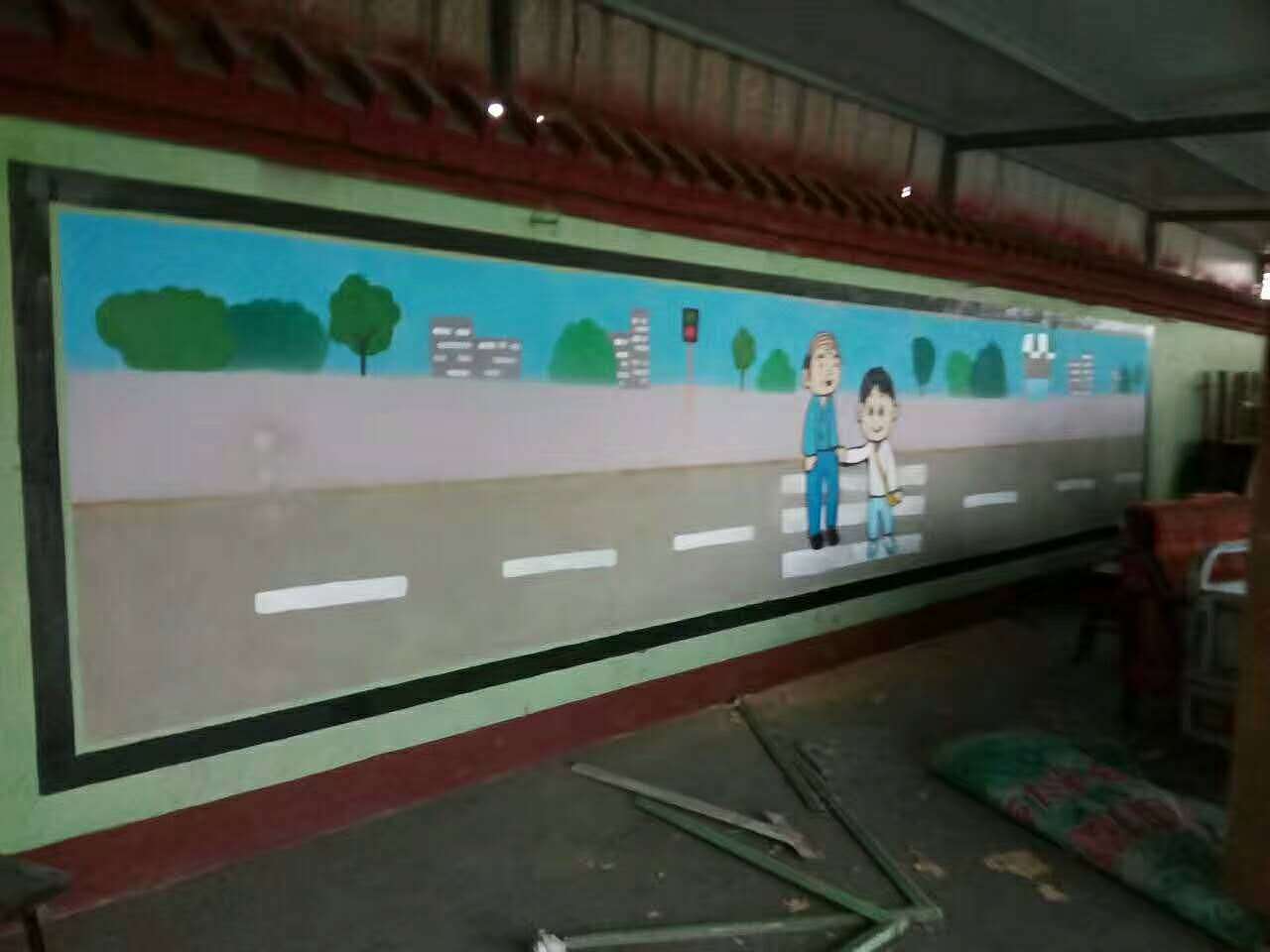 幼儿园墙绘案例（图ZODU3ODY5NTI=） - 绘画 - 站酷设计师丛林薇薇原创素材 - 站酷ZCOOL