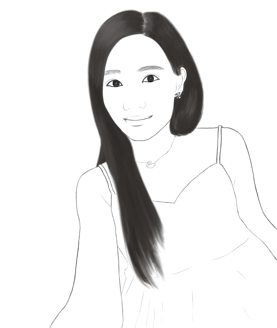 帮朋友们瞎画的线描