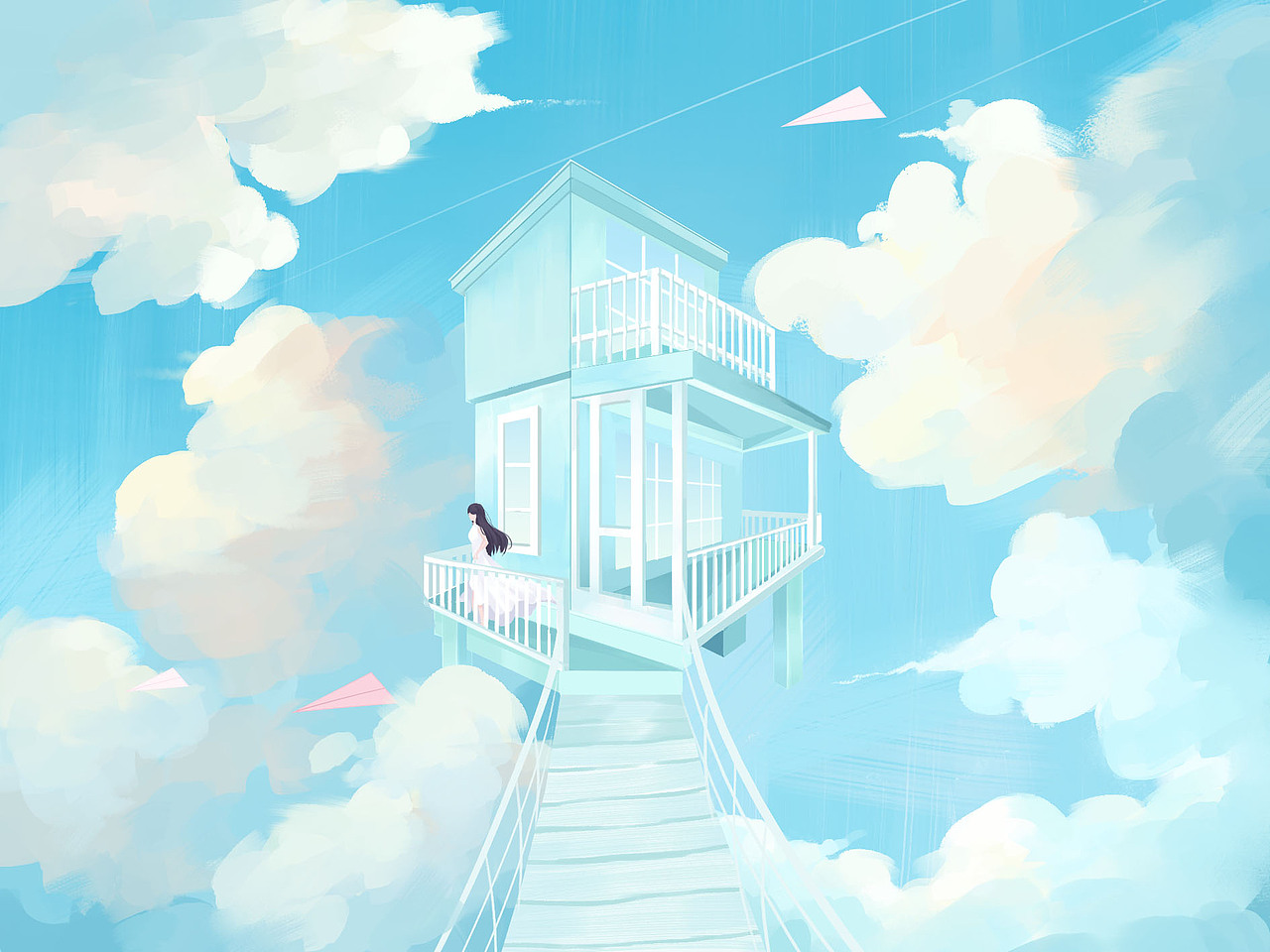 空中小屋|插画|绘本|琨羽_原创作品-站酷zcool