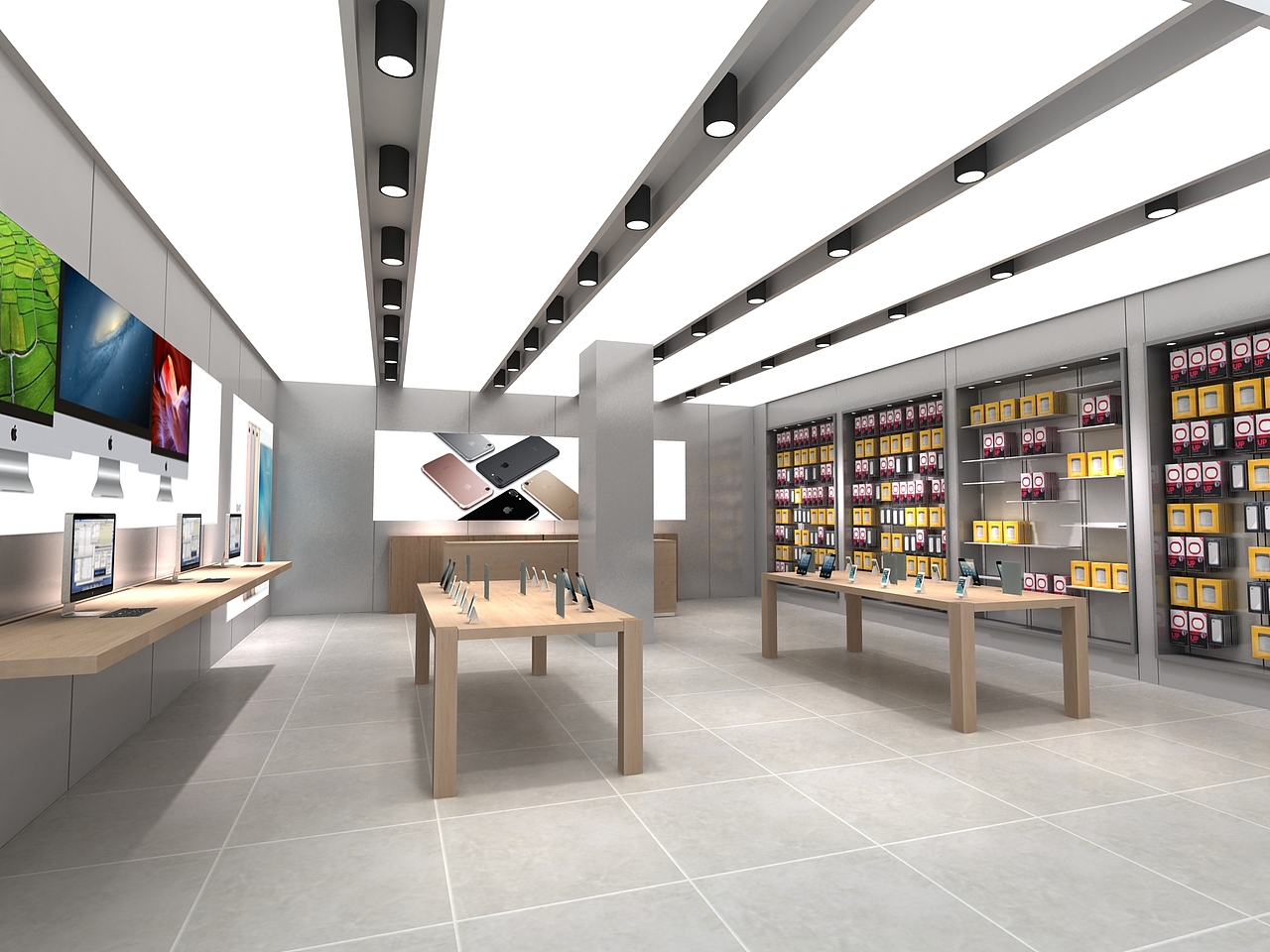 华为门店效果图