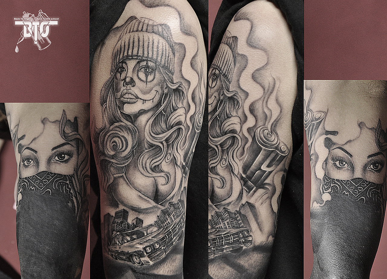 BTO tattoo 原 刺青 呼延良澔 2017部分写实黑灰作品