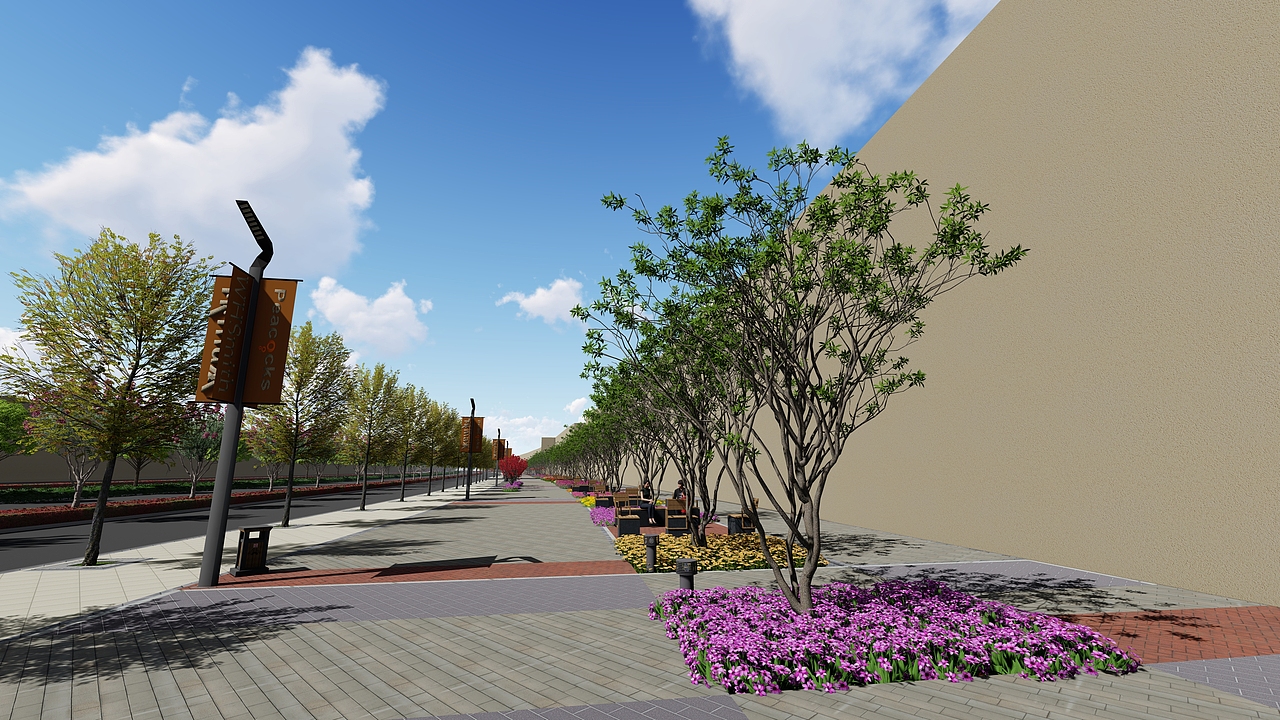 一些道路两侧绿化的效果图（图ZMTg0NjI1MzA4） - 景观设计 - 站酷设计师蒋荣荣原创素材 - 站酷ZCOOL