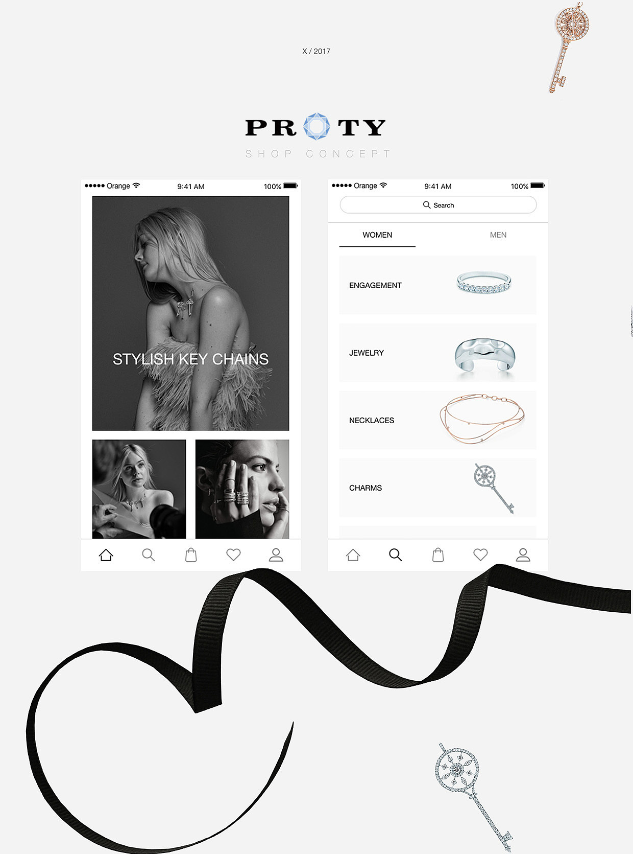 PROTY珠宝APP网页宣传设计