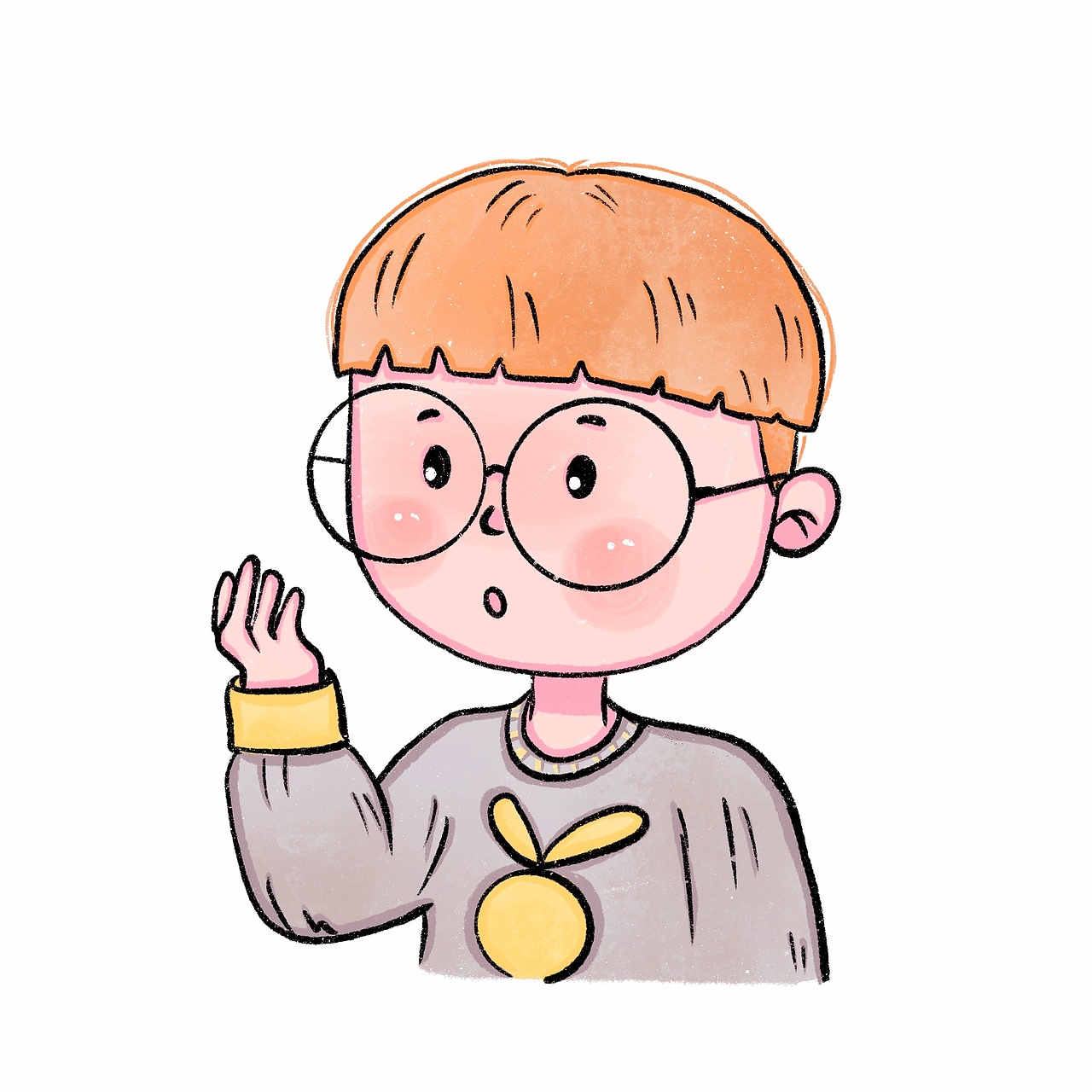 花栀子插画可爱男生头像