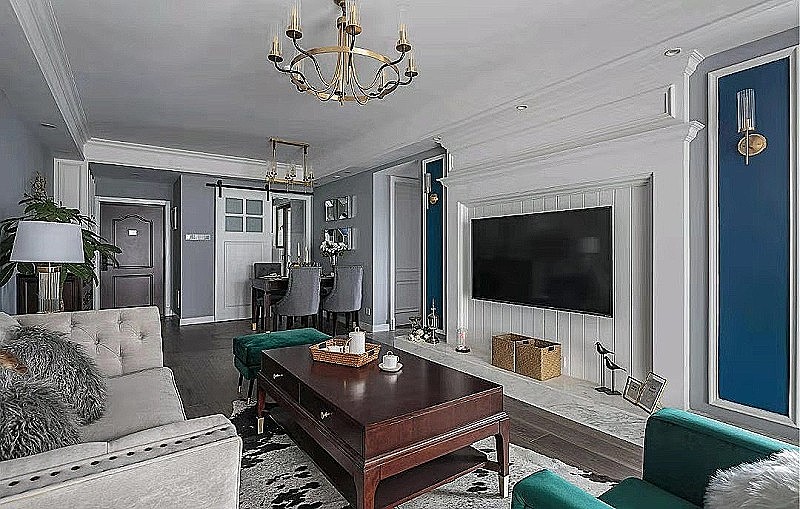 沈阳林凤装饰整装包括哪些家电—145㎡美式风,温暖夜