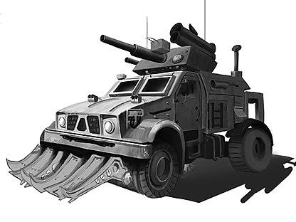 装甲车素描设计