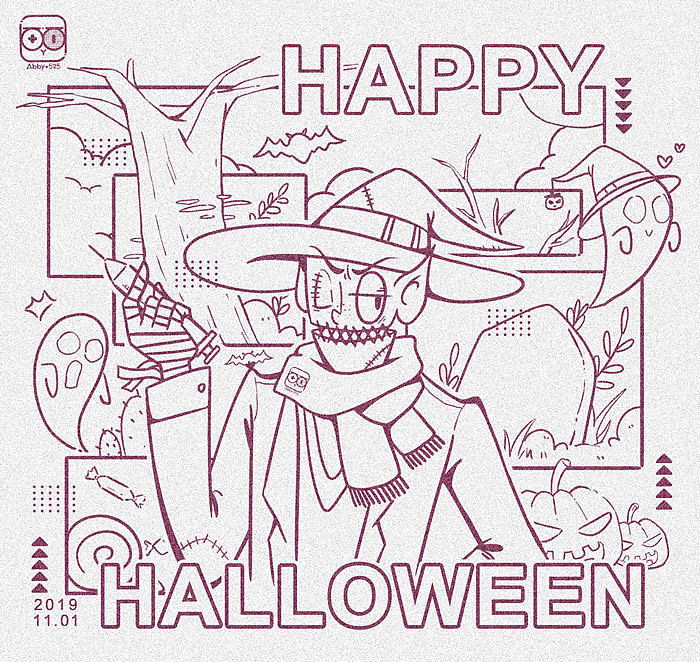 Happy Halloween（图ZMTgzMDc0MjUy） - 创作习作 - 站酷设计师Abby_525原创素材 - 站酷ZCOOL