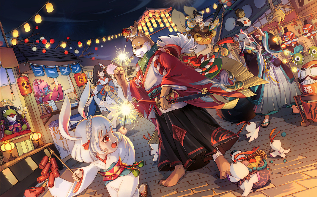 决战平安京犬神新年皮肤官网宣传画