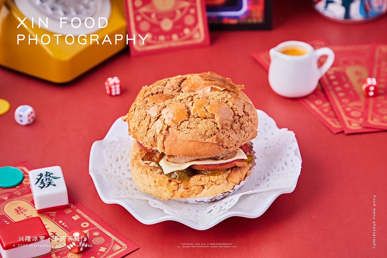 茶餐厅外卖美食摄影