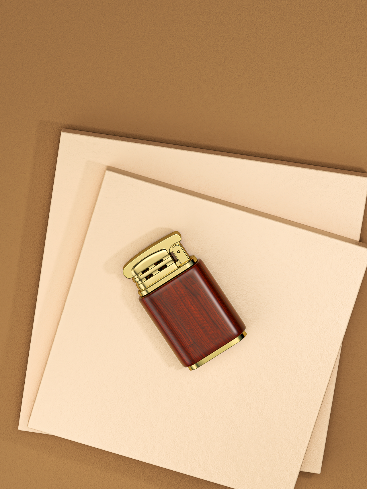 檀木打火机建模渲染