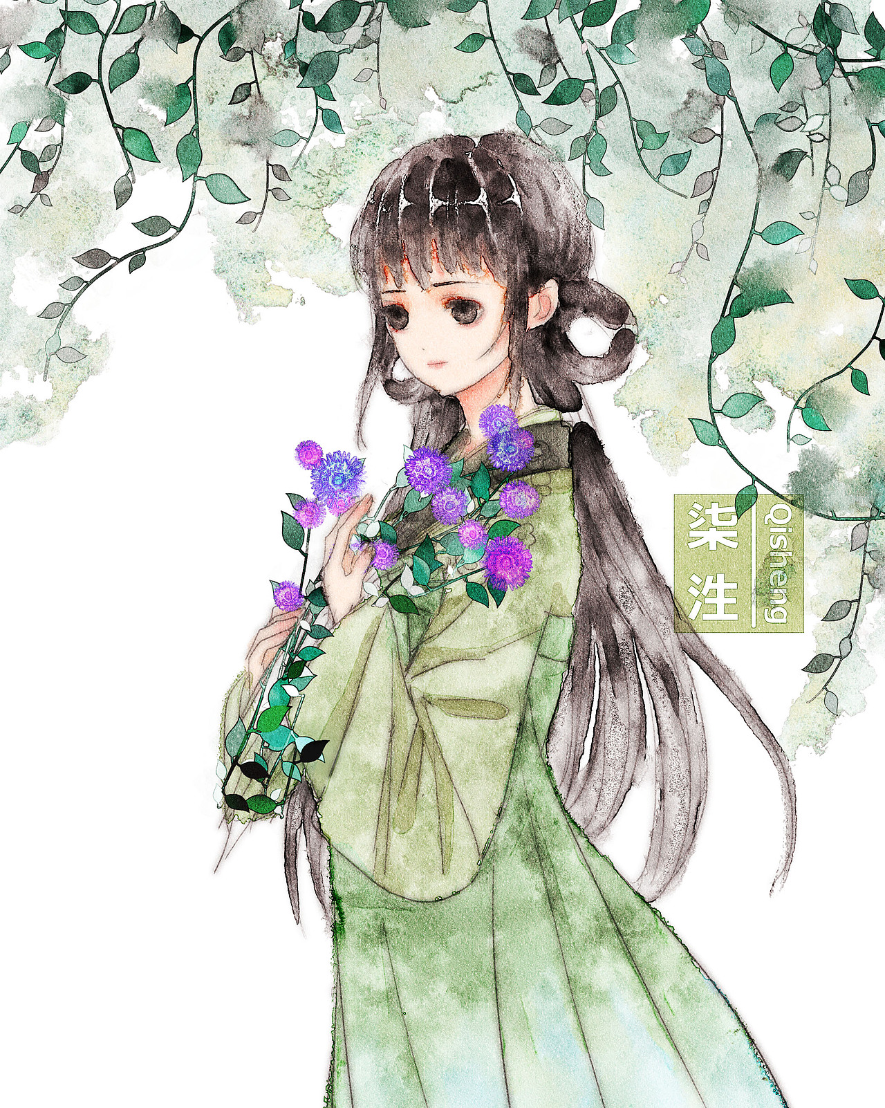 最近的古风水彩风格合集（图ZMTQyMDM1ODgw） - 创作习作 - 站酷设计师柒泩原创素材 - 站酷ZCOOL