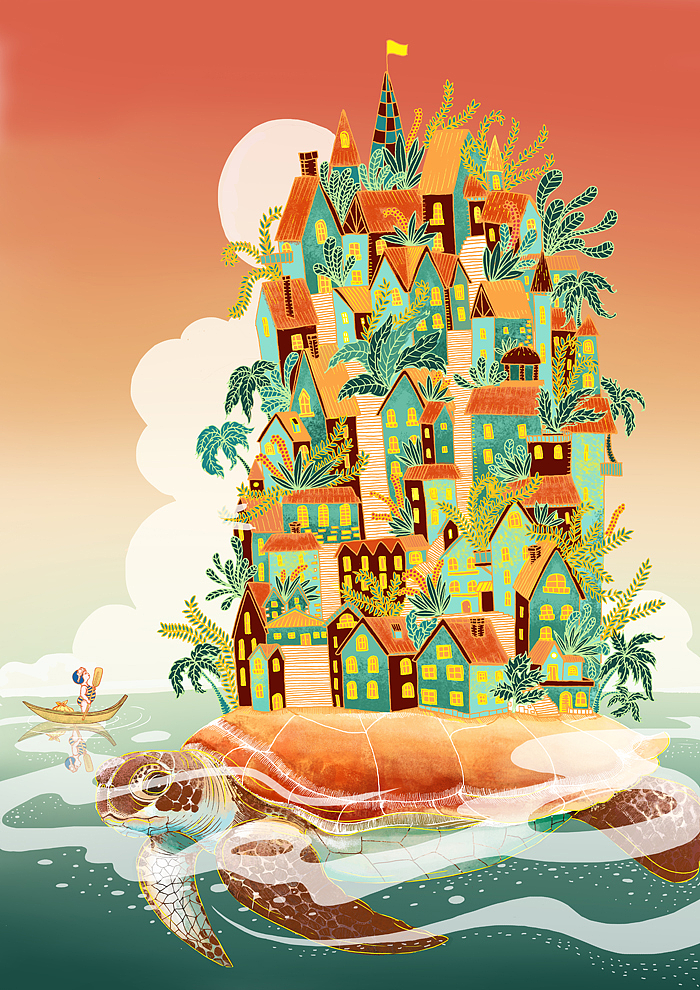 旅行记-海岛|插画|插画习作|暖暖_插画师 - 原创作品 - 站酷 (zcool)