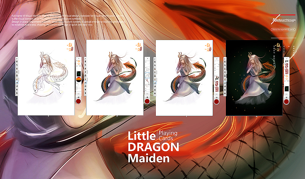 小龙女塔罗牌插画案例展示因心设计