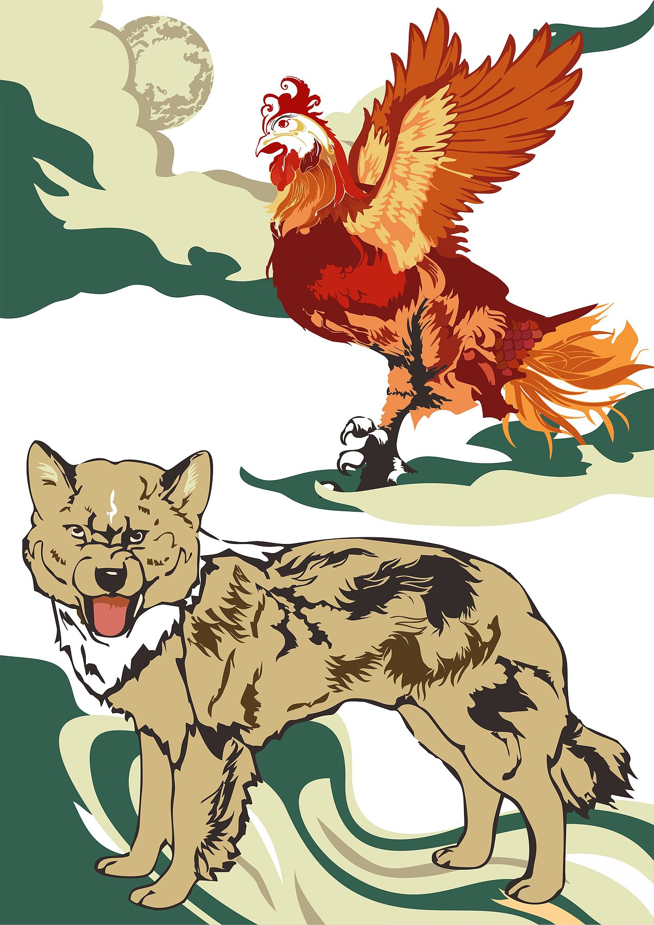 生肖海报（图ZMTk0ODQxMDgw） - 海报 - 站酷设计师牛奶味感冒片原创素材 - 站酷ZCOOL