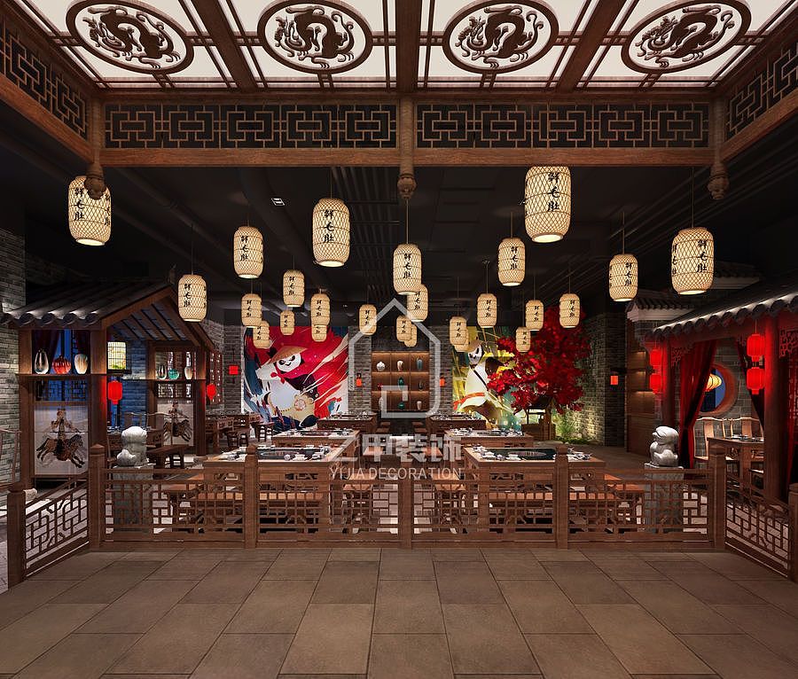 银川火锅店设计|专业火锅店装修设计_春熙里火锅店