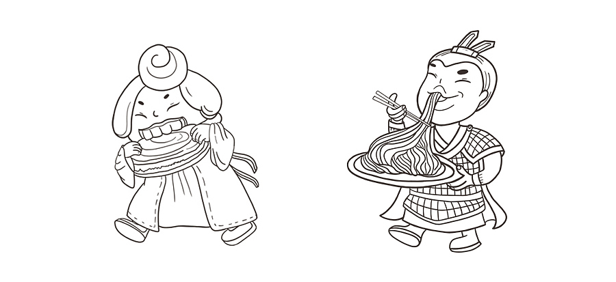 穿越千年的时光味道凉皮肉夹馍