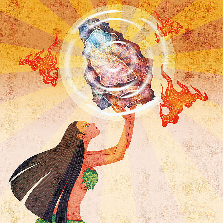 《女娲补天》（图ZMTA4MzExMTA0） - 绘本 - 站酷设计师季雨林插画原创素材 - 站酷ZCOOL