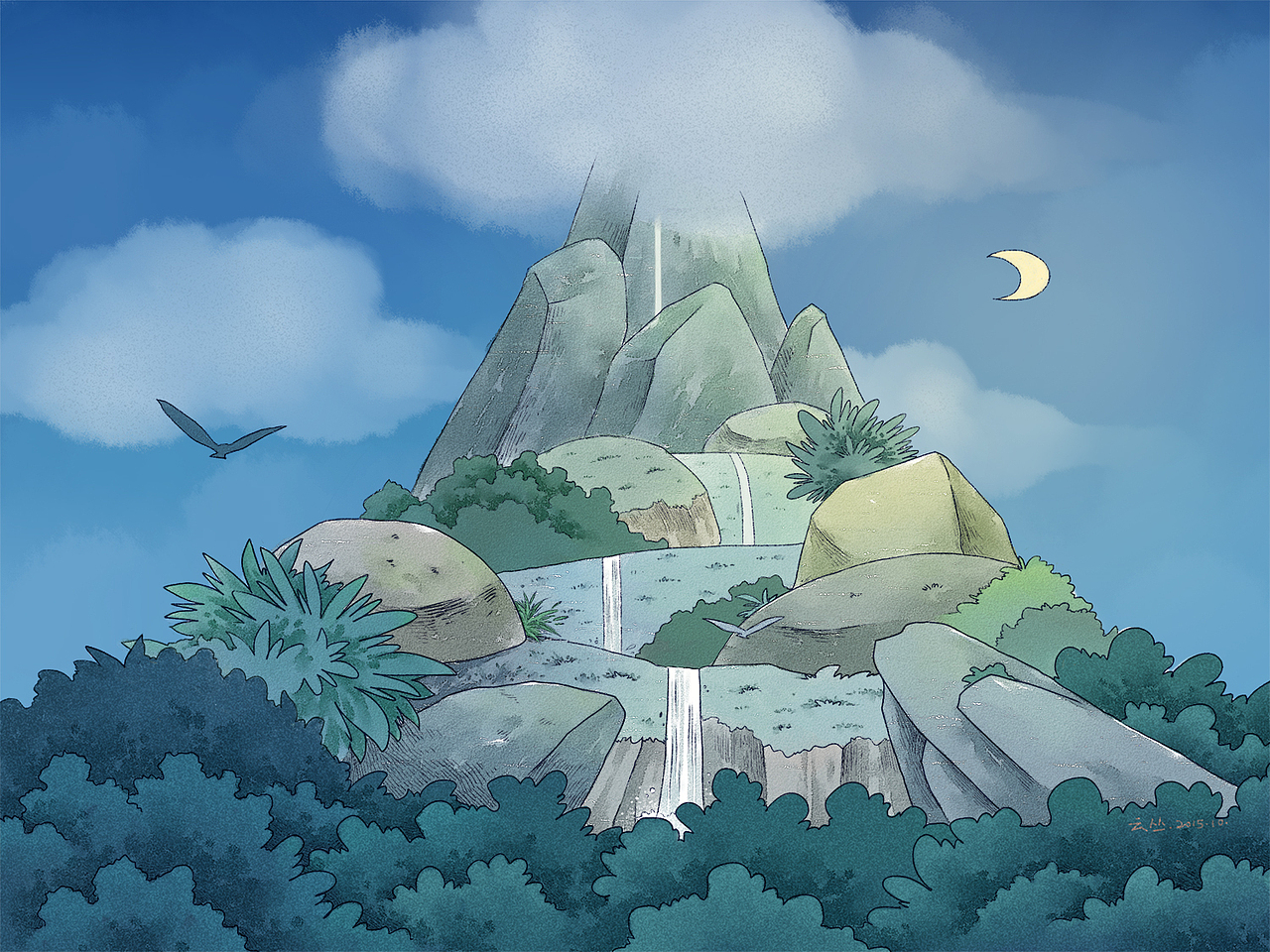 尖尖鼠与尖尖山（图ZMjUyMjIyNjMy） - 儿童插画 - 站酷设计师云丛原创素材 - 站酷ZCOOL