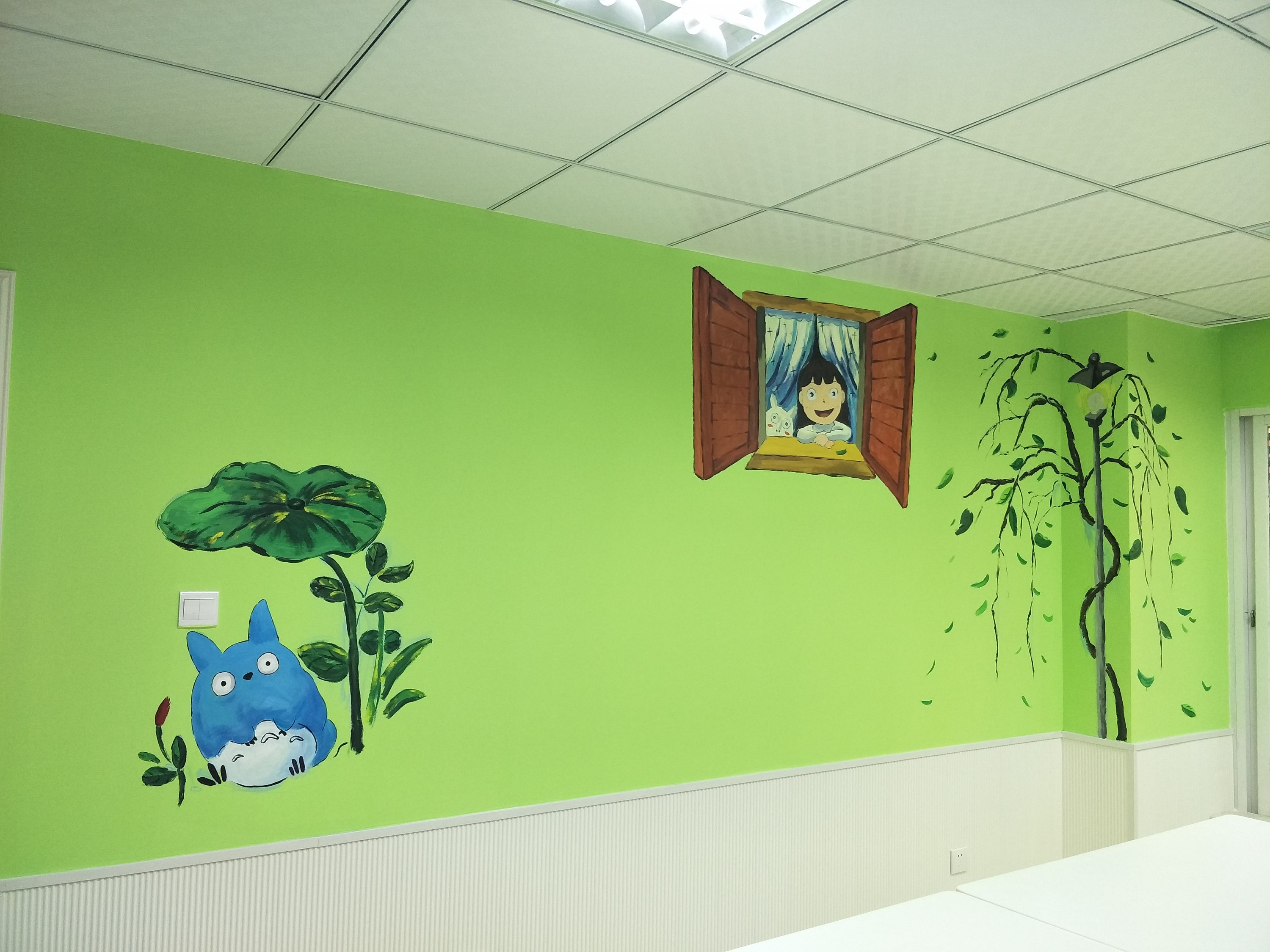 缤纷鸟,莲花校区,墙绘