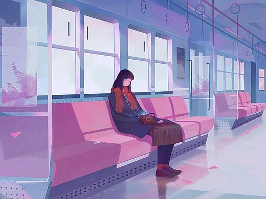 故事插画——走过时间 遇见你
