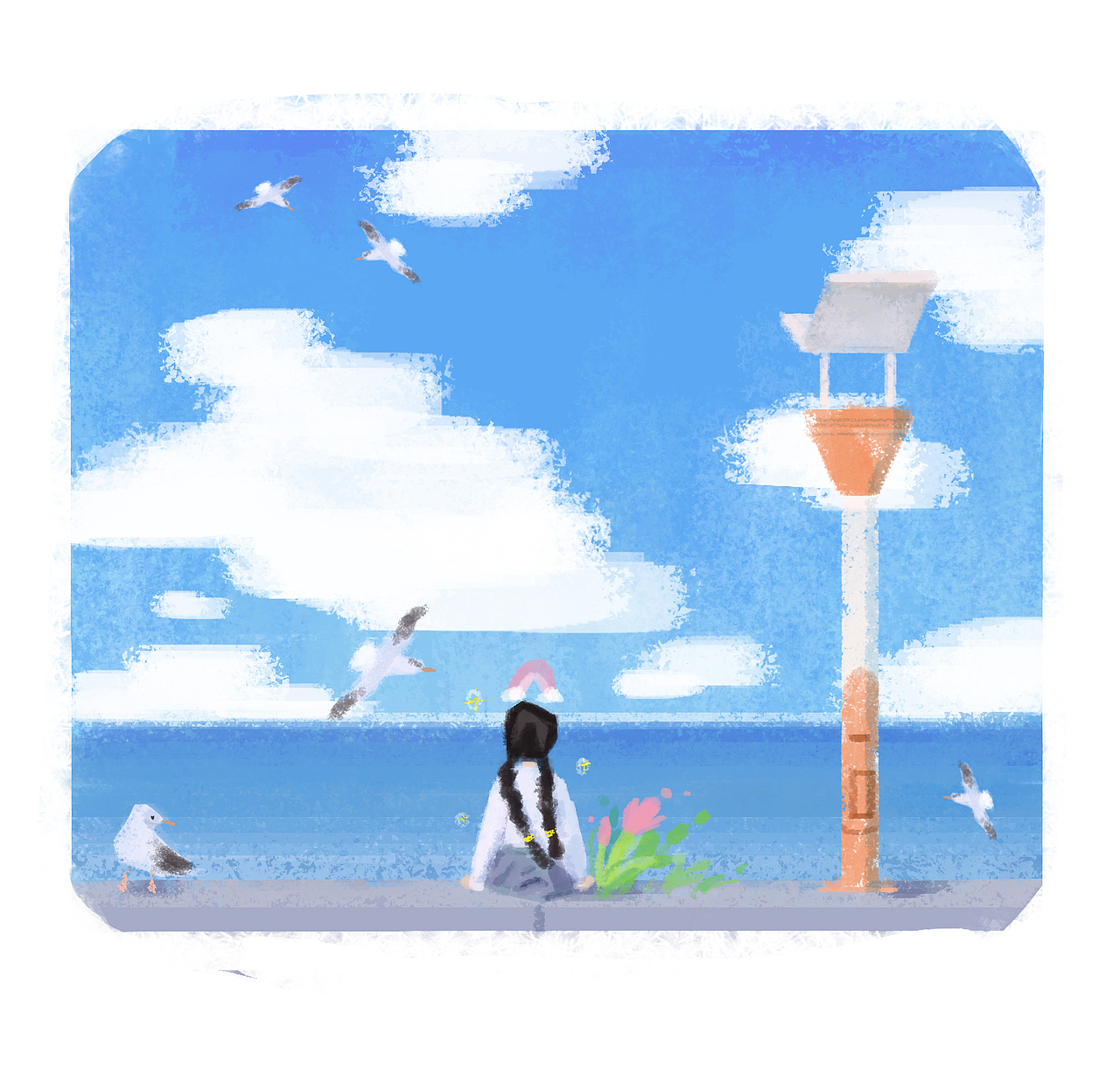 故事發(fā)生在某個海邊的夏天（圖ZMjE4ODA0NTA4） - 商業(yè)插畫 - 站酷設計師是霧原創(chuàng)素材 - 站酷ZCOOL