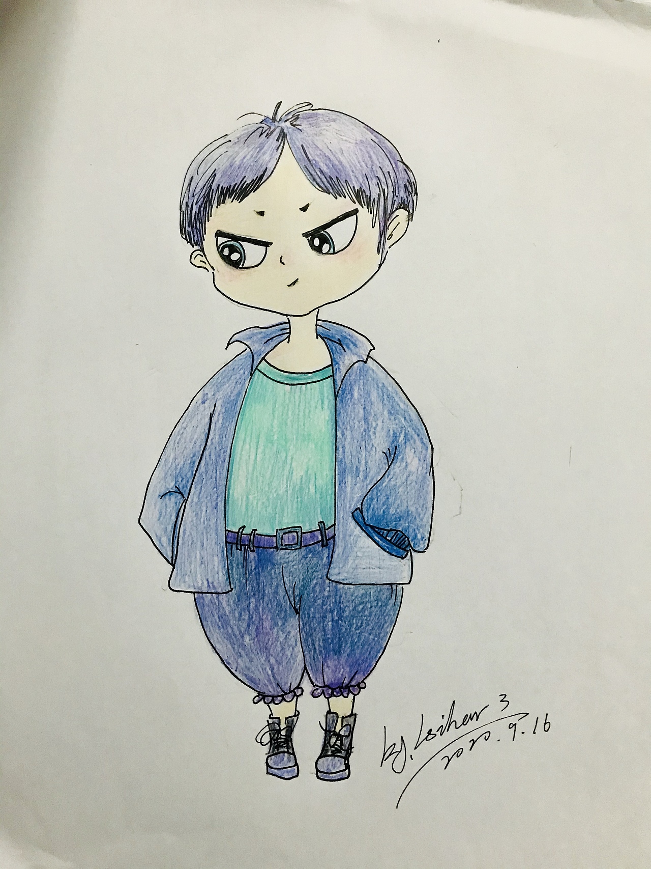 手绘原创q版人物