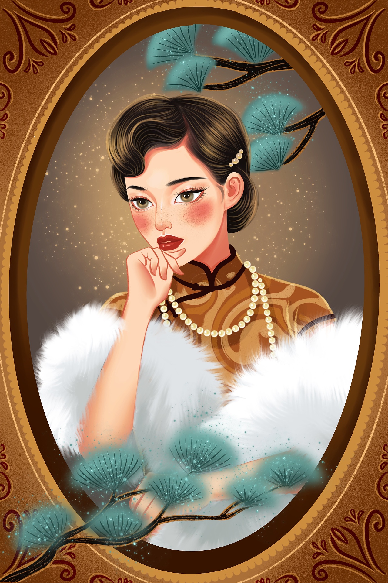 民国风旗袍美人