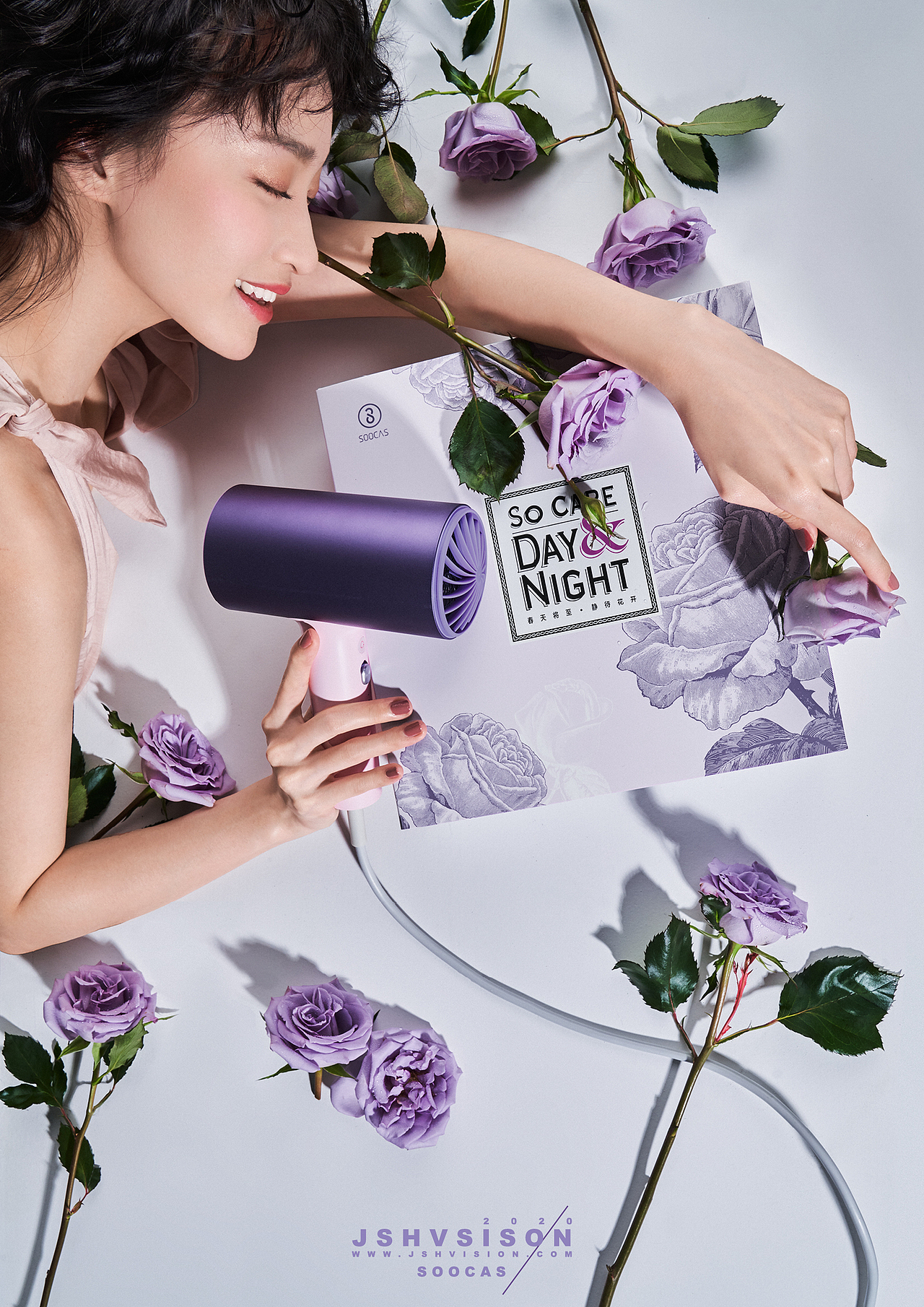 素士女王节吹风机系列产品海报拍摄（图ZMjAwODQ2MTQw） - 人像摄影 - 站酷设计师锦上花视觉原创素材 - 站酷ZCOOL