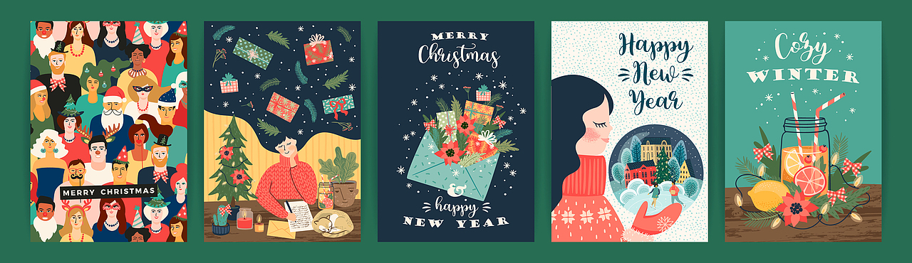 节日祝福系列4（图ZMjQ1NzgxODA0） - 绘本 - 站酷设计师Jassie_Illust原创素材 - 站酷ZCOOL