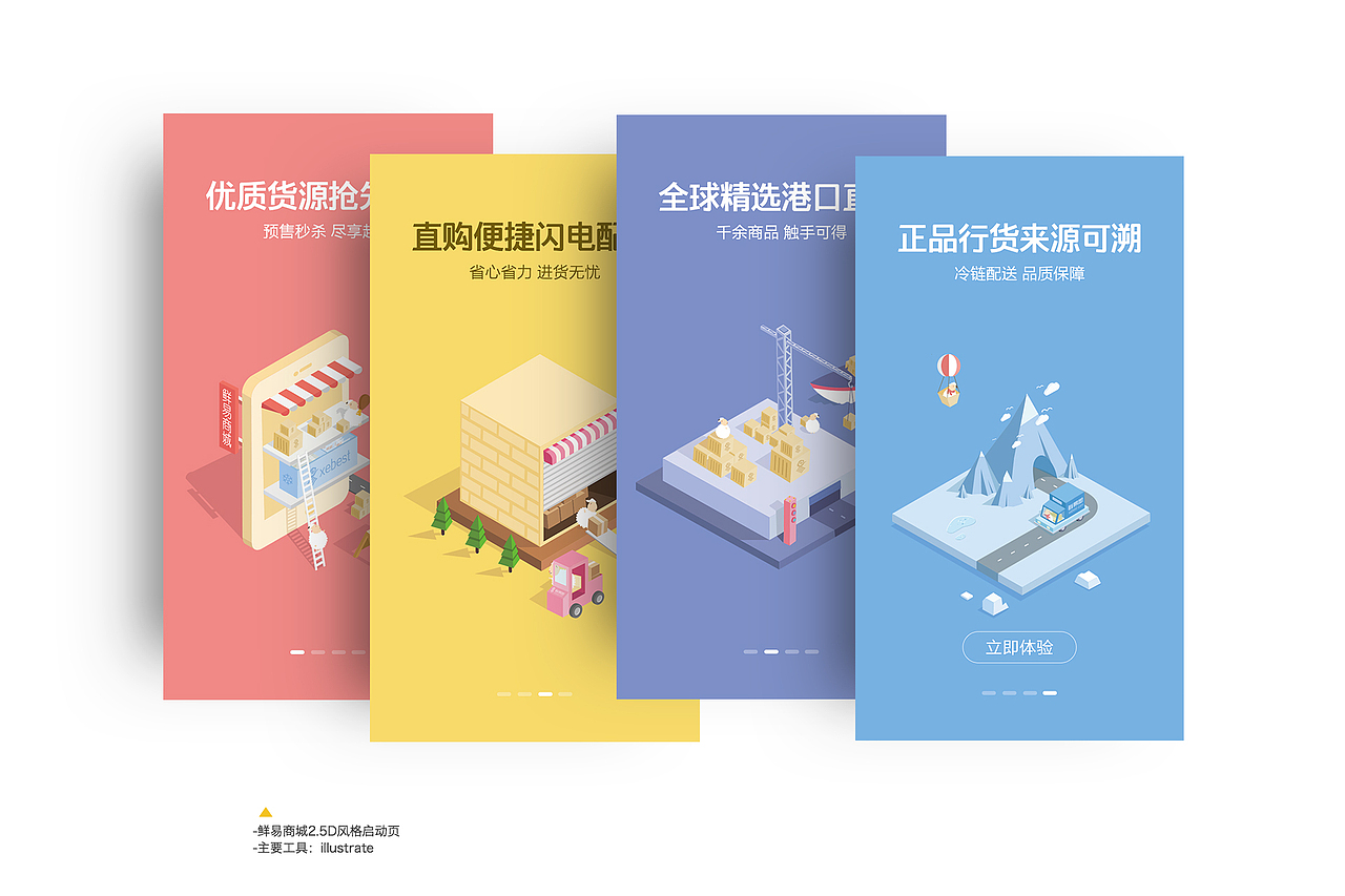 2.5D风格引导页（图ZMTI2NTEyMjc2） - APP界面 - 站酷设计师莫名琪喵喵原创素材 - 站酷ZCOOL
