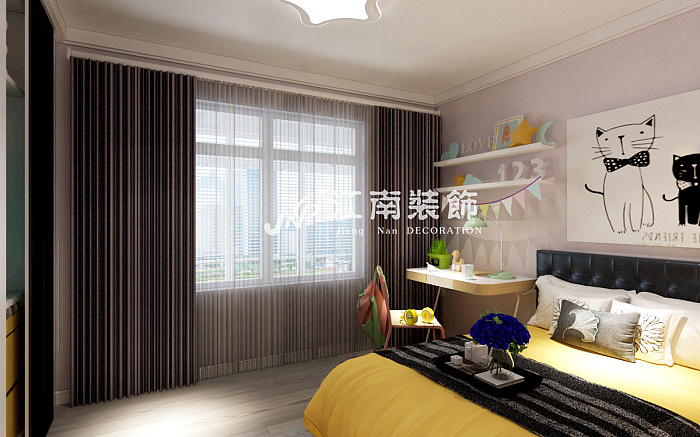 哈尔滨江南装饰公司宝宇环球港现代风格装修效果图