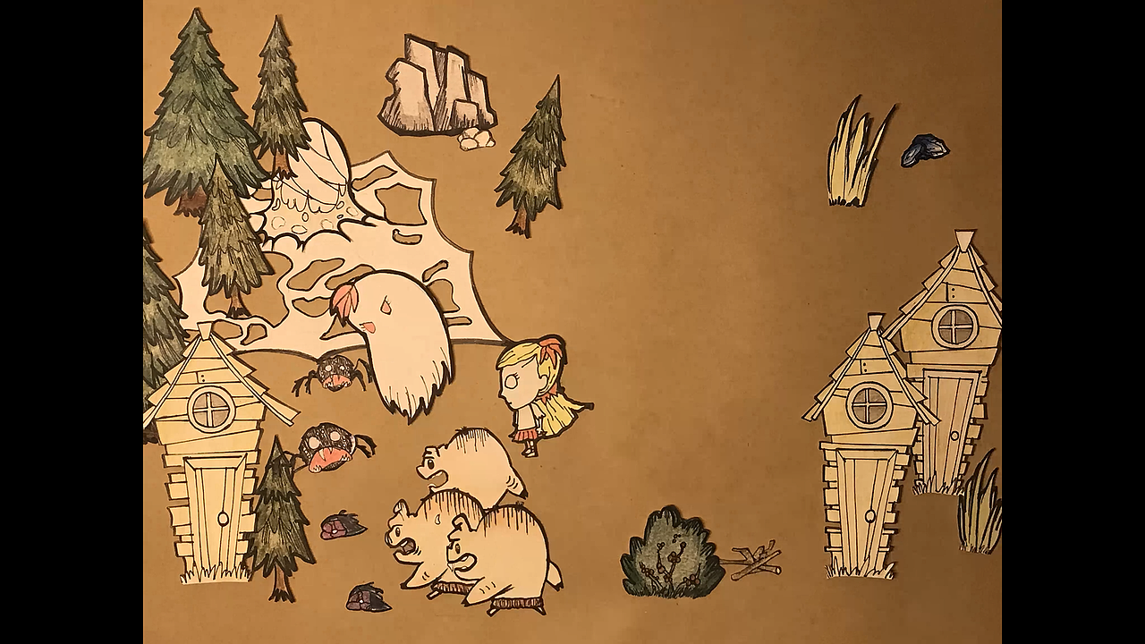 Don't Starve 剪纸风格定格动画（图ZMTMxMjMzMDA4） - 动画片 - 站酷设计师球球璇原创素材 - 站酷ZCOOL