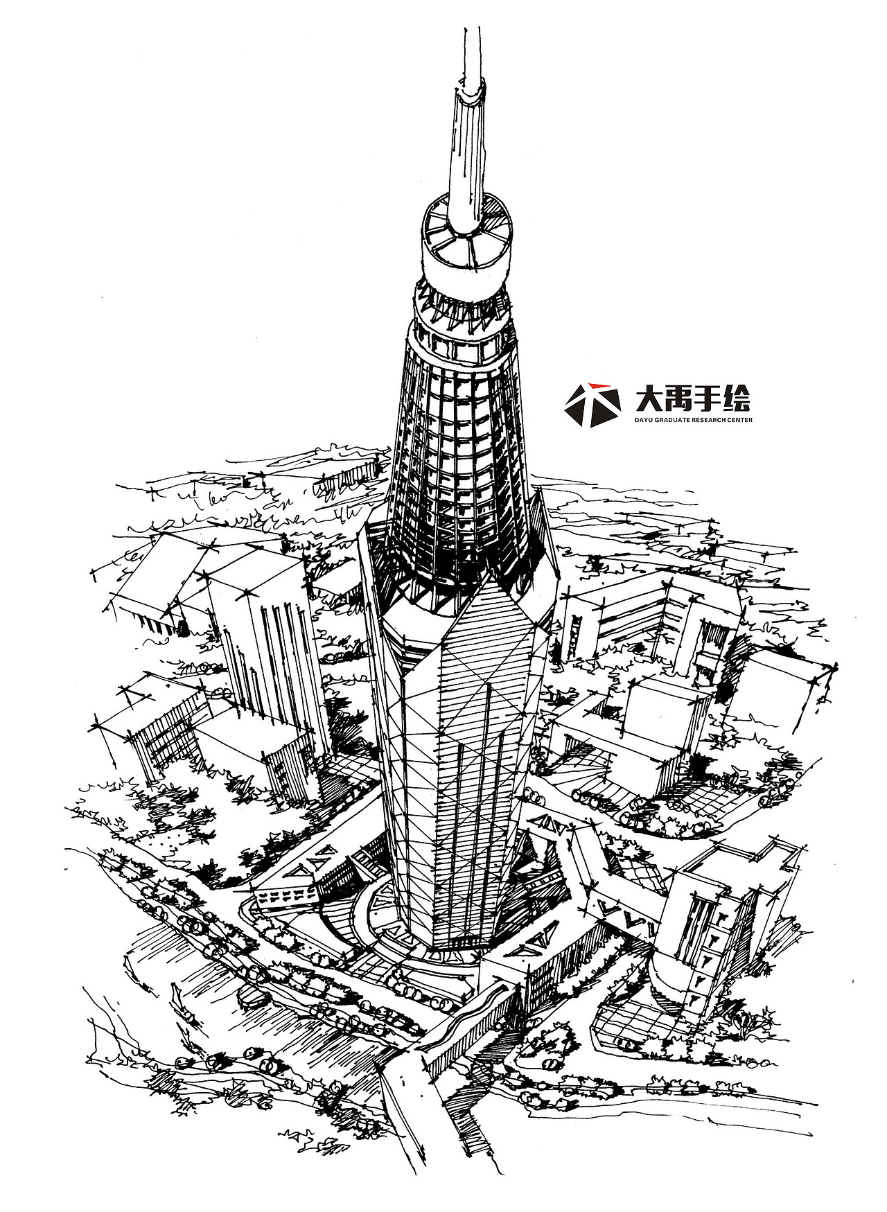 大禹手绘--规划手绘临摹（合辑2）（图ZMjE0MDM1NTEy） - 其他空间 - 站酷设计师大禹手绘原创素材 - 站酷ZCOOL