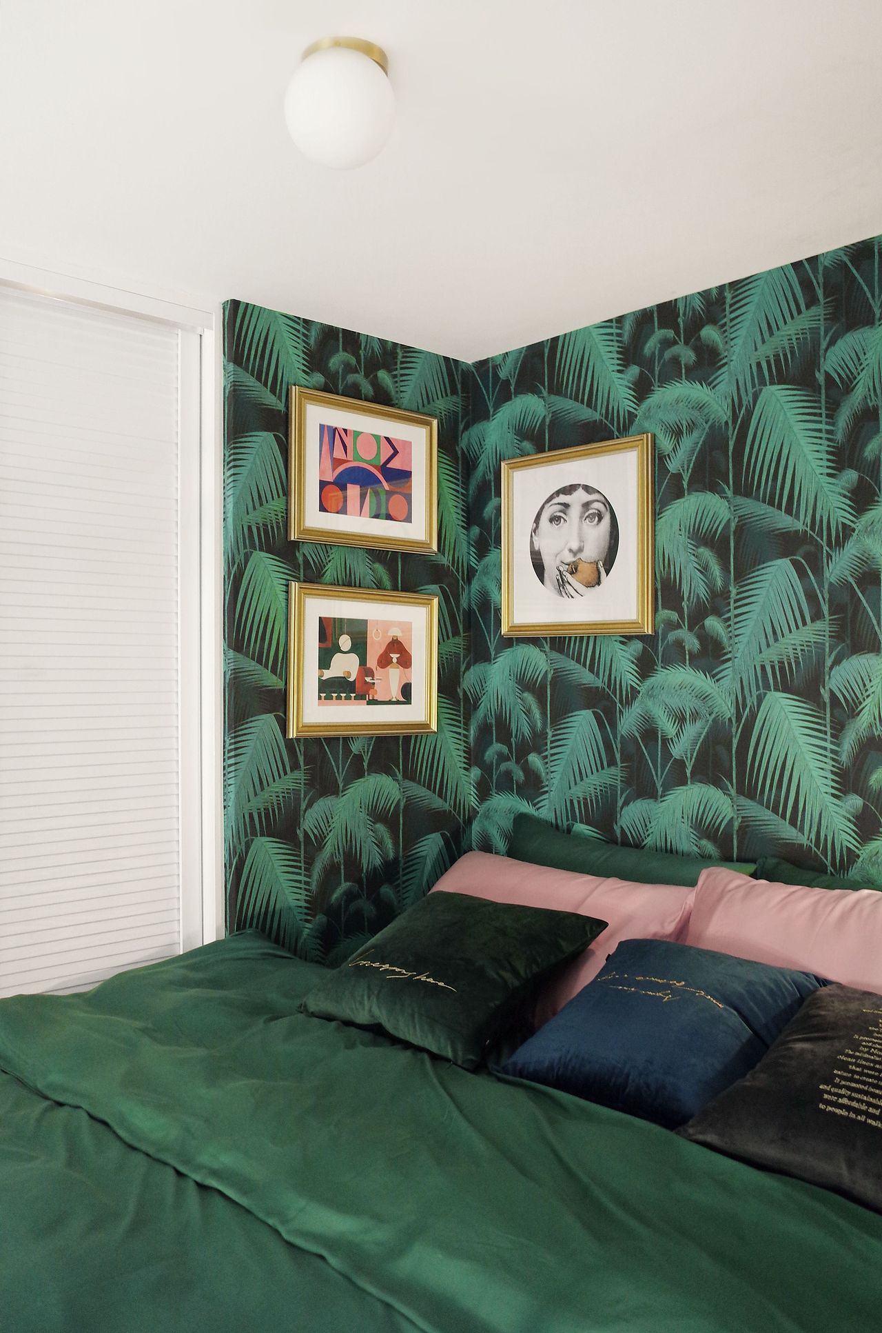 时髦墨绿+脏粉,尽显高级感