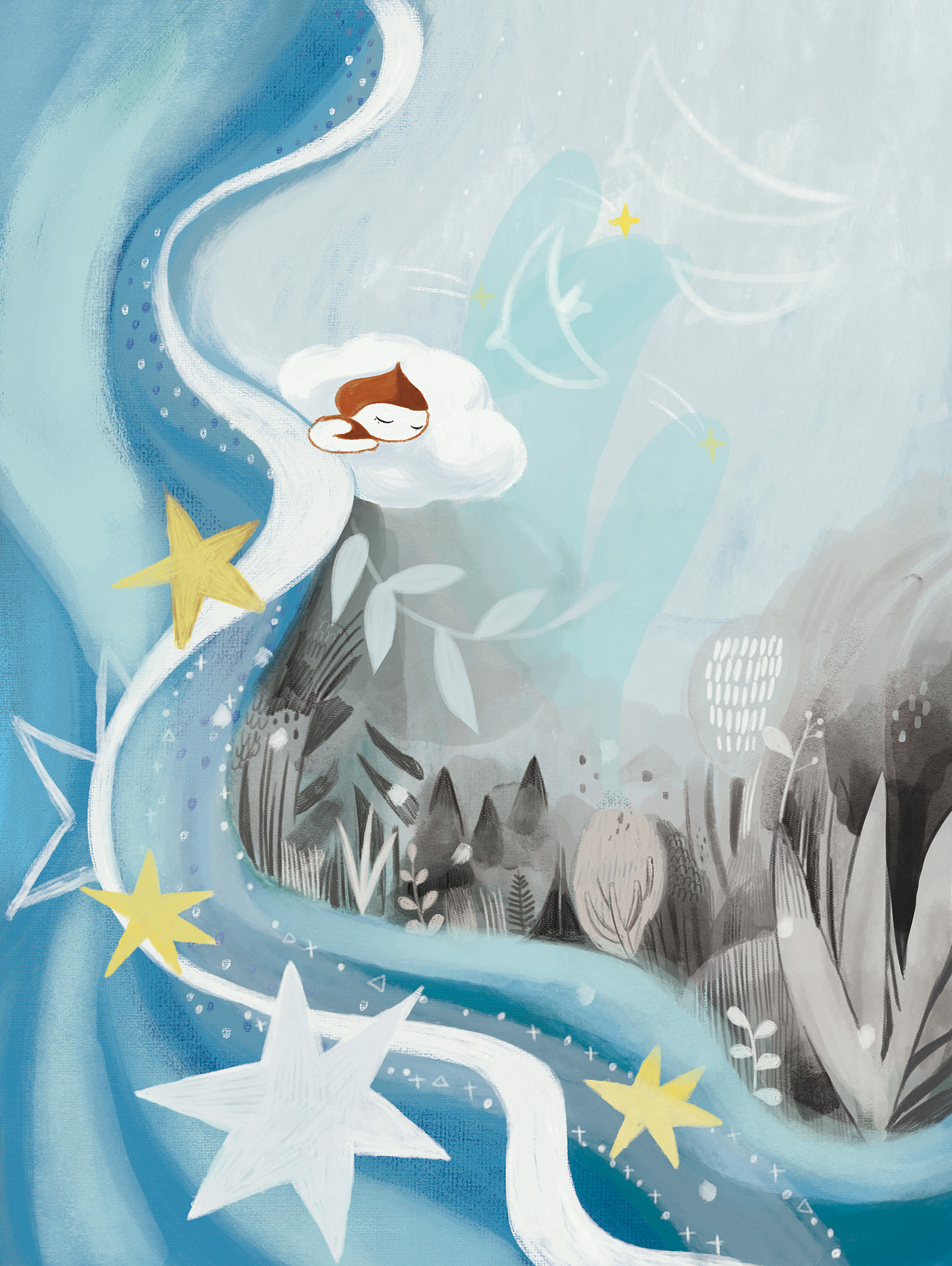 《金子美玲——天空的那头、月亮的歌谣》诗歌配图